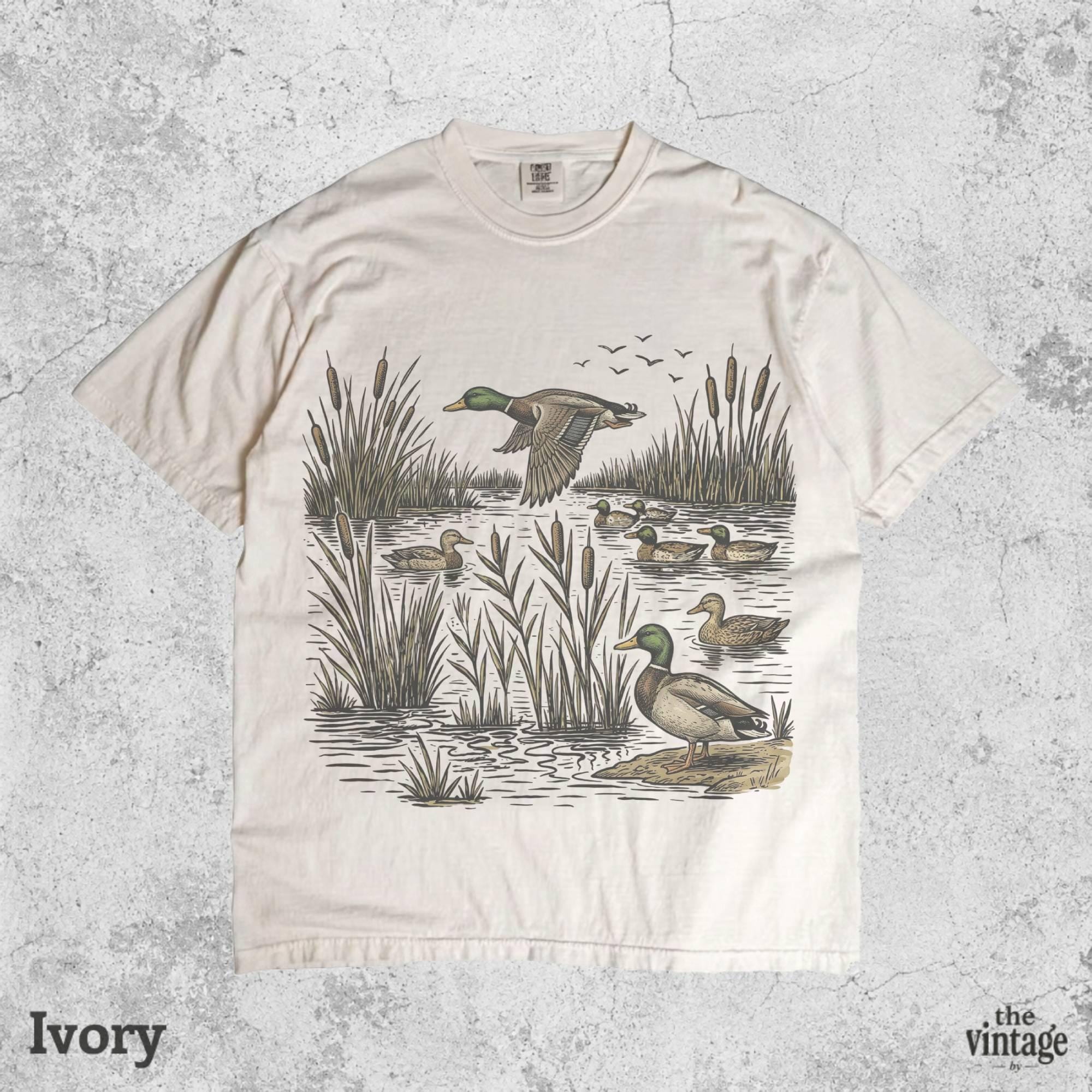 Vintage Mallard Duck Shirt, Retro Hunting Graphic Tee, Nature Lover Comfort Colors Duck Hunting Shirt