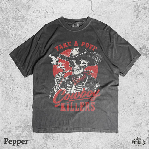 Cowboy Killers Shirt, Skeleton Cowboy Graphic Tee, Vintage Western Skull T-Shirt, Retro Grunge Oversized Tee, Edgy Cowboy Aesthetic Shirt