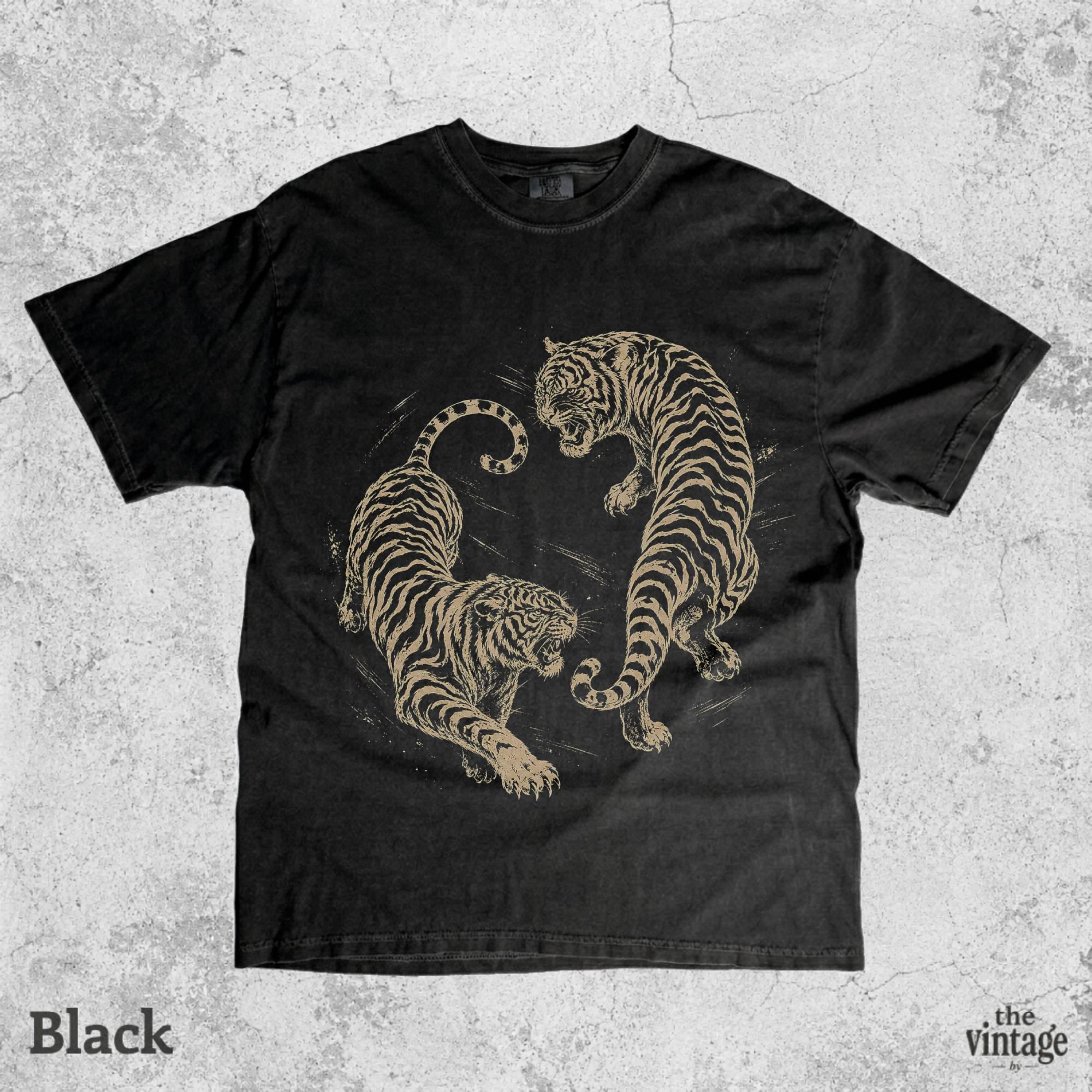 Vintage Retro Tiger Graphic Tee, Comfort Colors Animal Shirt, Retro Wildlife Streetwear Tee, Vintage Tiger T-Shirt, Old School Graphic Tee