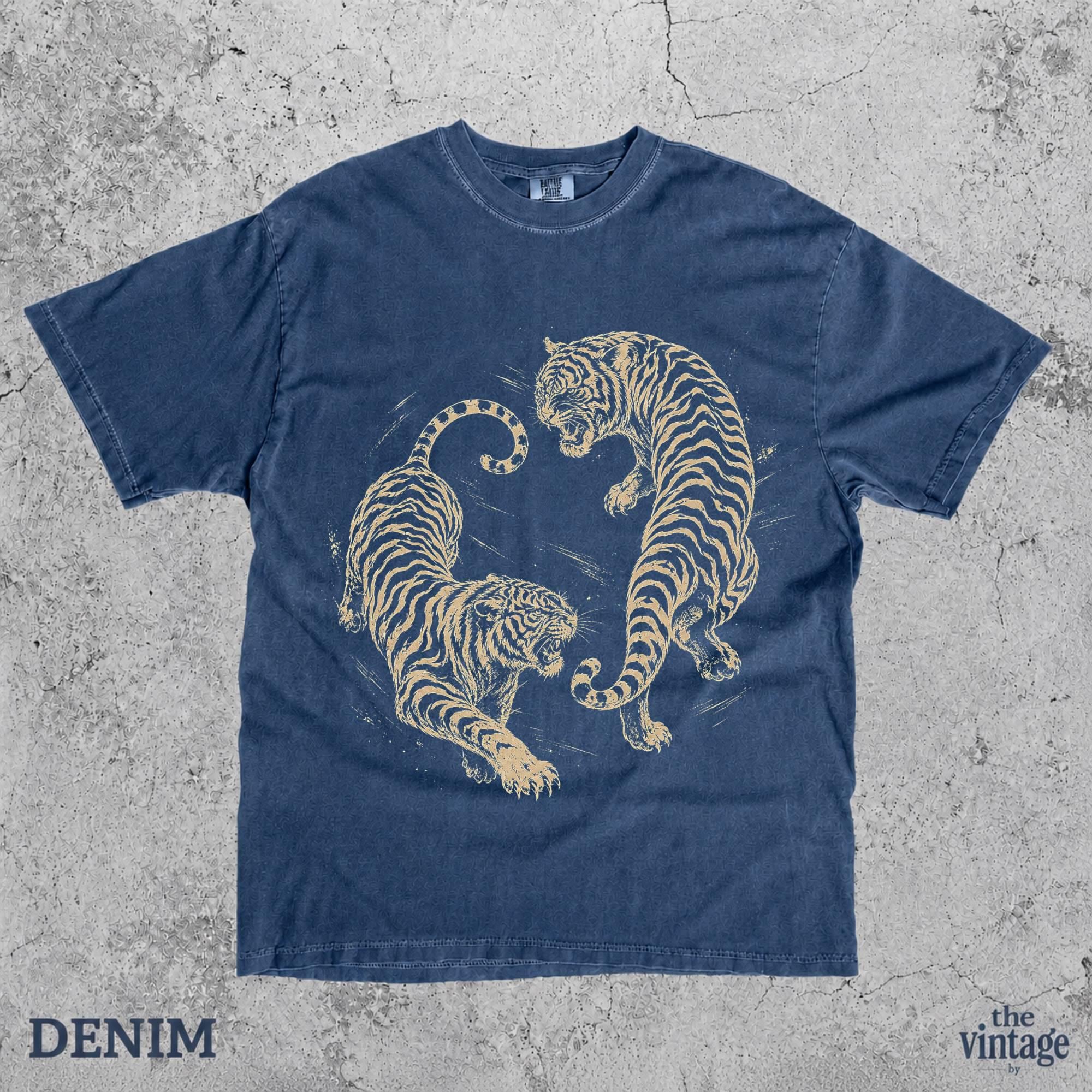 Vintage Retro Tiger Graphic Tee, Comfort Colors Animal Shirt, Retro Wildlife Streetwear Tee, Vintage Tiger T-Shirt, Old School Graphic Tee
