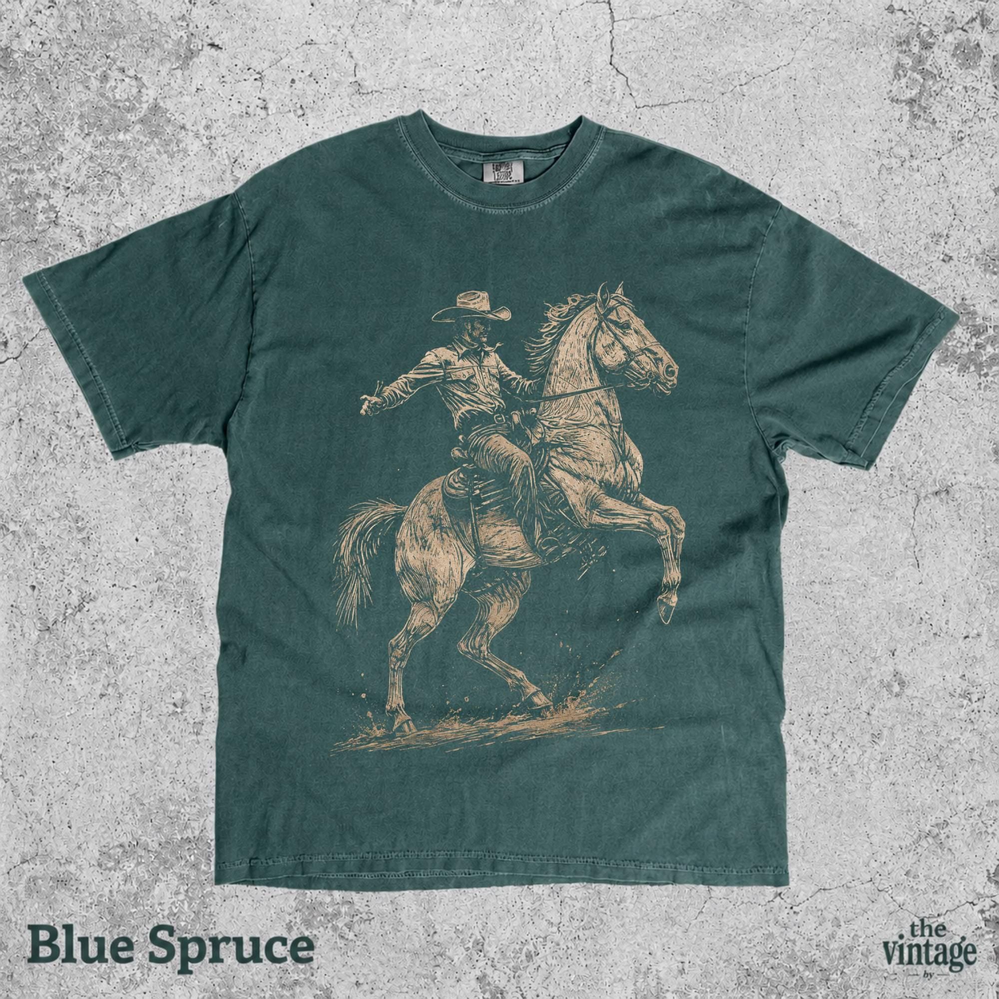 Vintage Retro Rodeo Graphic Tee, Comfort Colors Cowboy Shirt, Western Horse Rider T-Shirt, Vintage Country Western Tee, Old School Rodeo