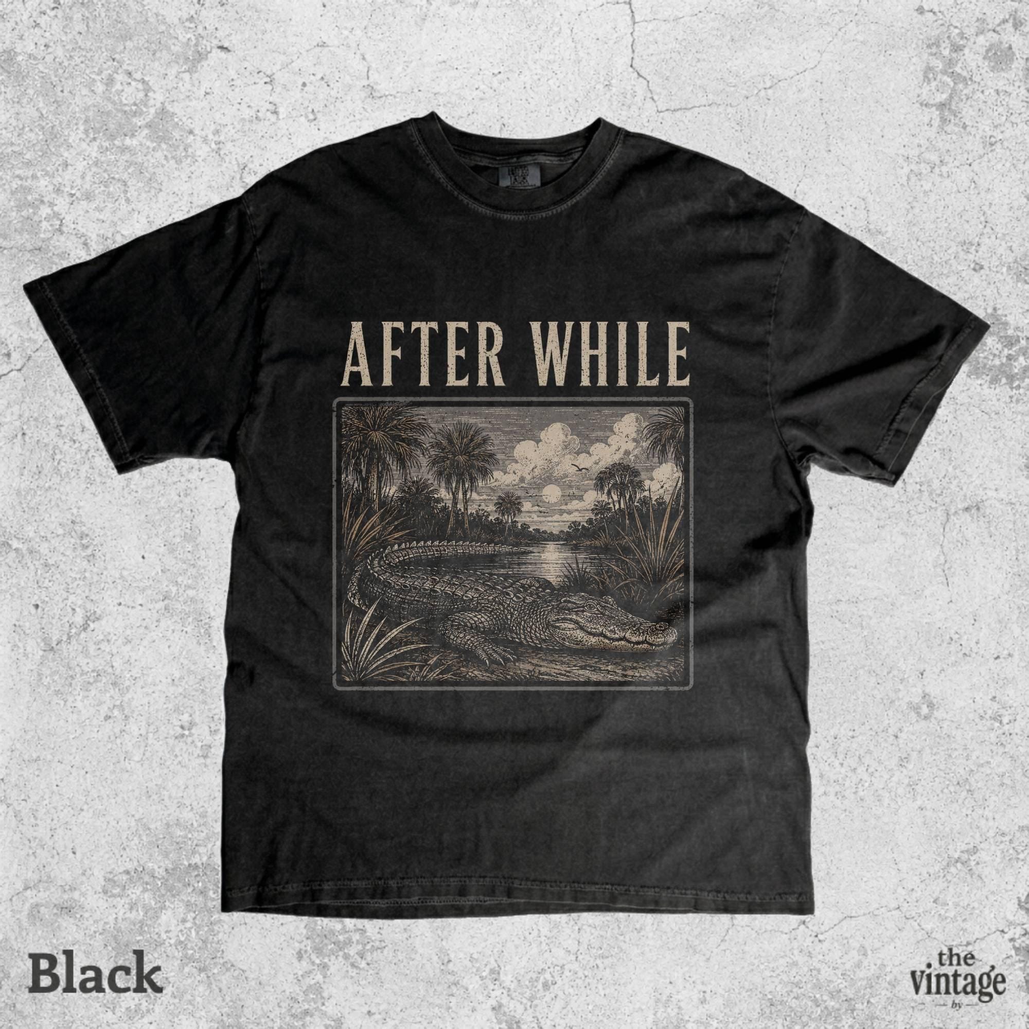 After While Crocodile Shirt, See You Later Alligator Tee, Vintage Gator Graphic T-Shirt, Retro Swamp Shirt, Southern Wildlife Tee, Comfort