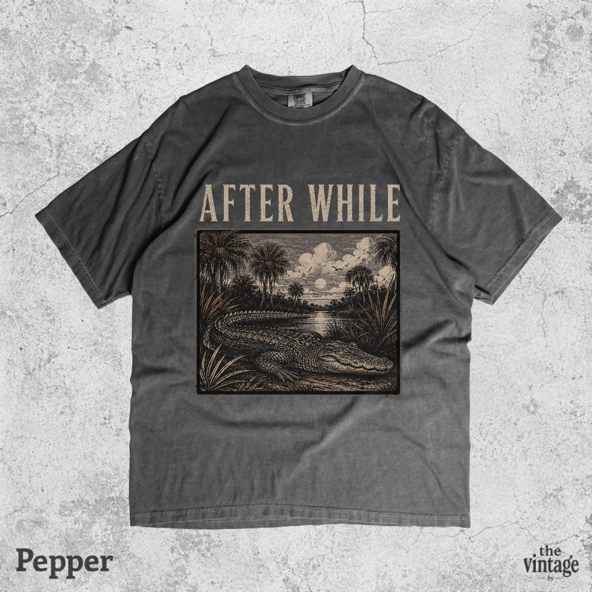 After While Crocodile Shirt, See You Later Alligator Tee, Vintage Gator Graphic T-Shirt, Retro Swamp Shirt, Southern Wildlife Tee, Comfort
