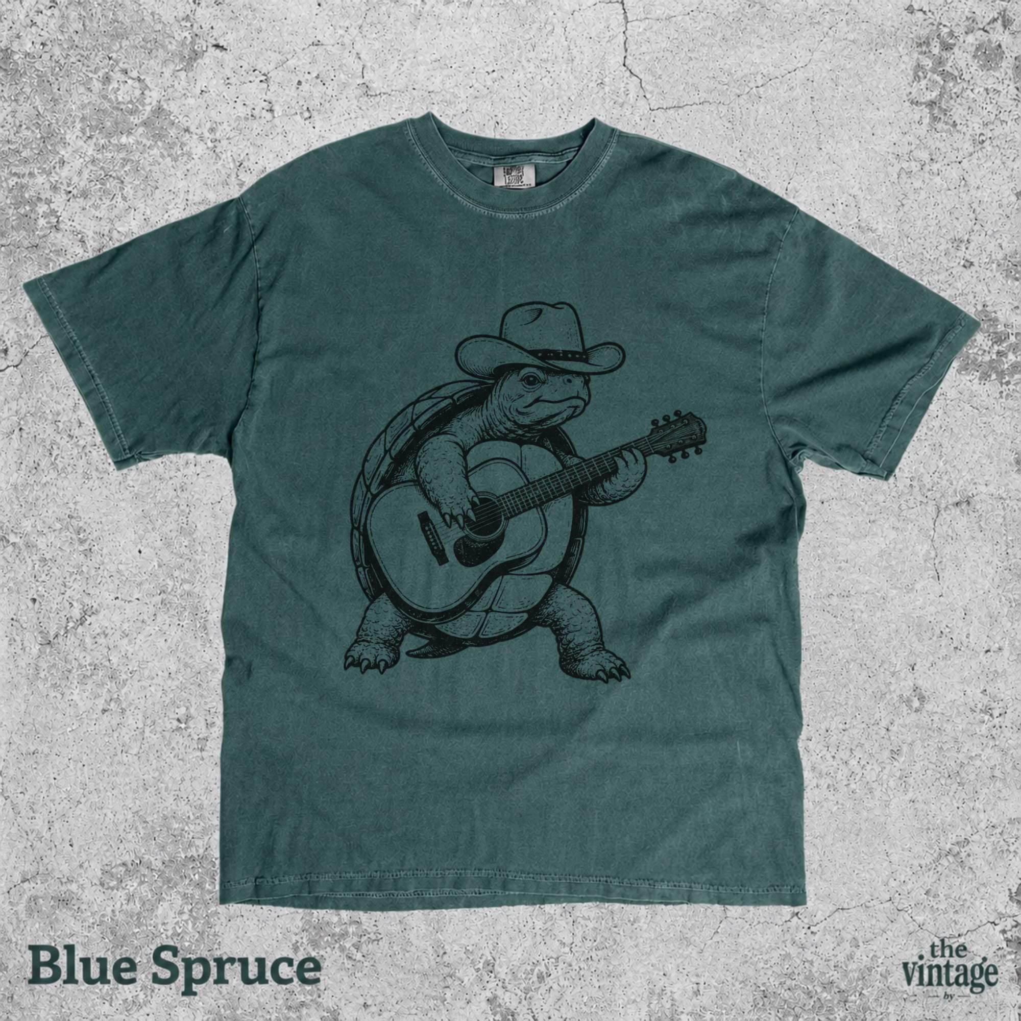 Vintage Turtle Guitar Shirt, Turtle Musician Tee, Funny Guitar Lover Shirt, Retro Turtle Playing Guitar T-Shirt, Comfort Colors Style Shirt