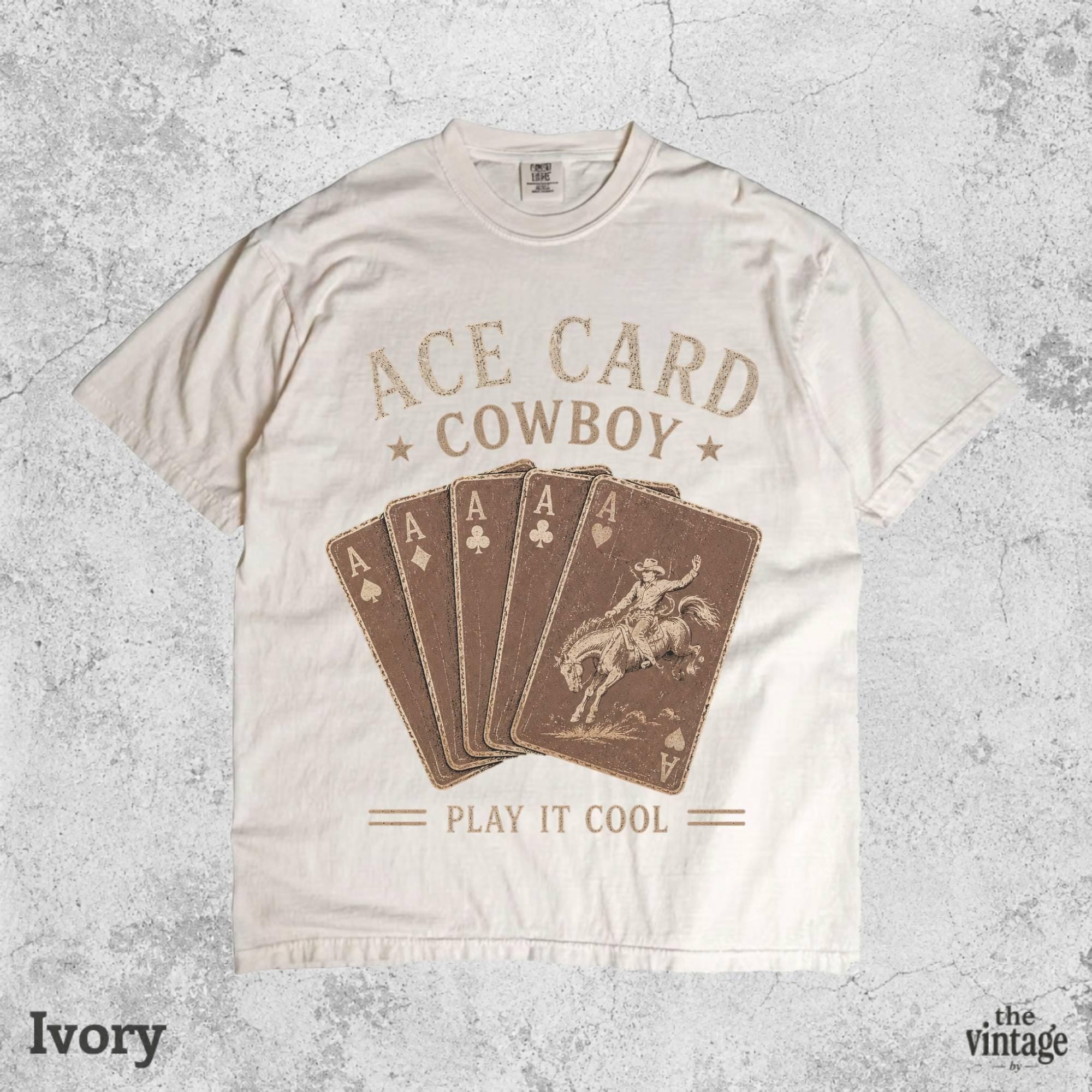 Ace Card Cowboy Shirt, Vintage Western Poker Tee, Country Cowgirl Graphic Shirt, Wild West Playing Cards T-Shirt, Retro Rodeo Gambler Tee