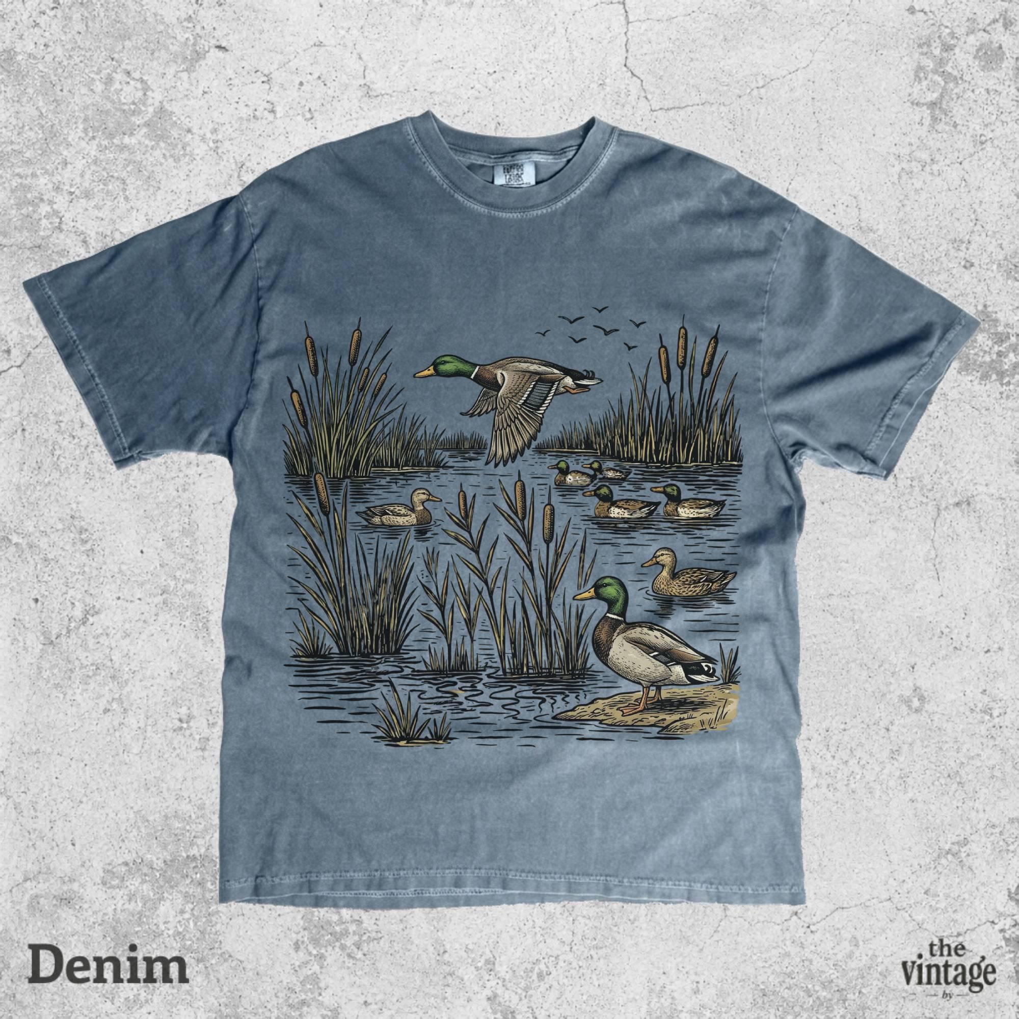 Vintage Mallard Duck Shirt, Retro Hunting Graphic Tee, Nature Lover Comfort Colors Duck Hunting Shirt
