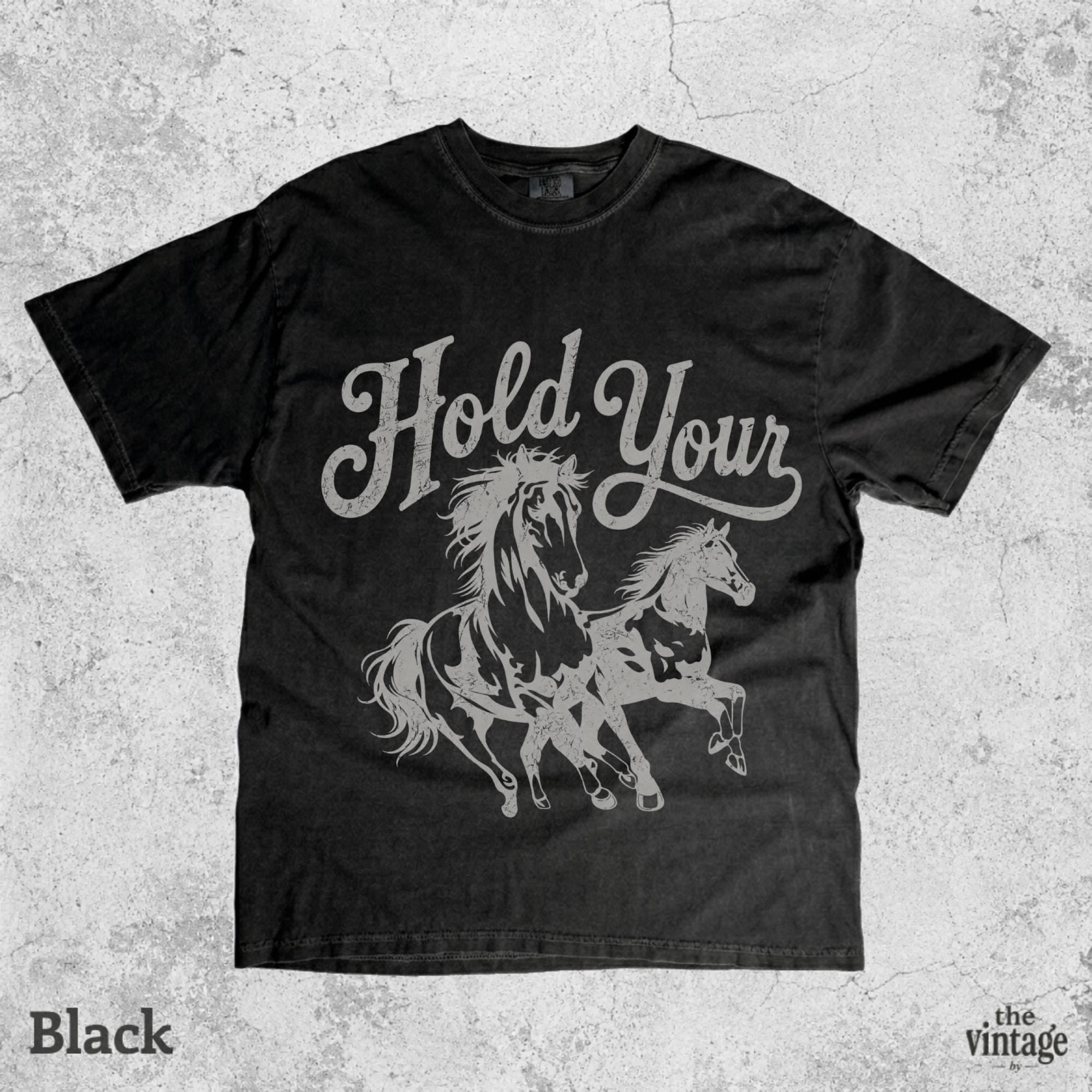 Hold Your Horses Shirt, Funny Cowgirl Graphic Tee, Retro Western Horse Shirt, Vintage Cowboy Aesthetic Oversized T-Shirt