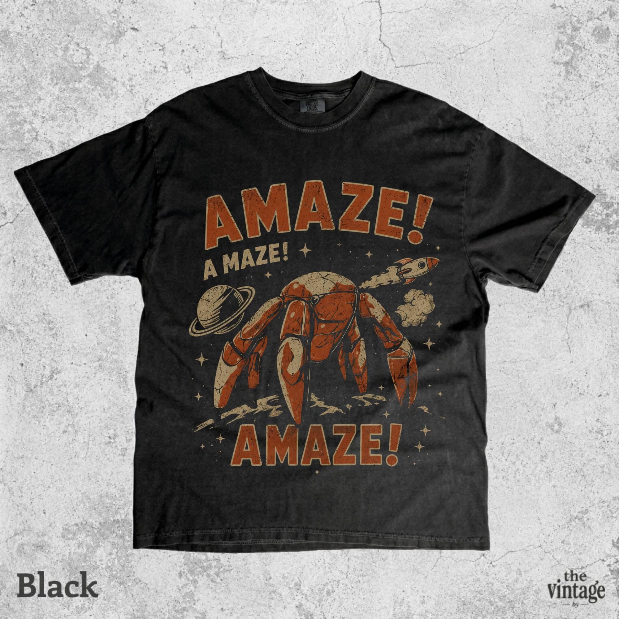 Hail Mary Shirt, Amaze Rocket Rocky Tee, Cosmic Robot Crab Graphic Shirt, Spacecore Comfort Colors Tee, Funny Alien Planet Shirt, Project