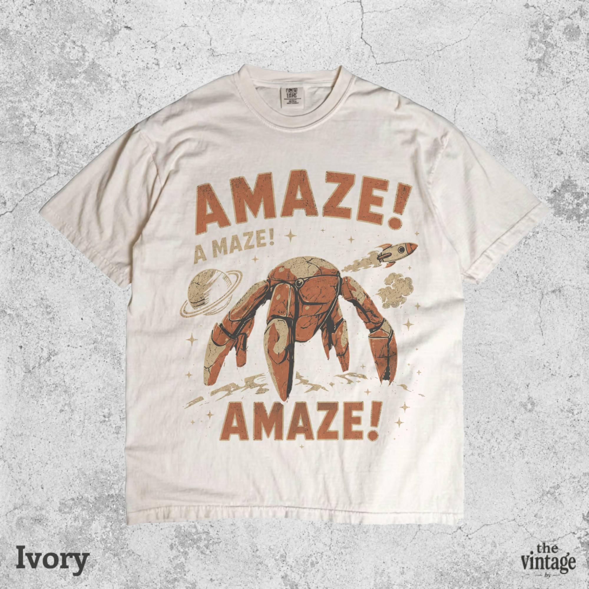 Hail Mary Shirt, Amaze Rocket Rocky Tee, Cosmic Robot Crab Graphic Shirt, Spacecore Comfort Colors Tee, Funny Alien Planet Shirt, Project
