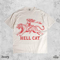 Vintage Hell Cat Shirt, Vintage Tiger Graphic Tee, Retro Cowgirl Western T-Shirt, Oversized Y2K Streetwear Shirt, Trendy Rodeo Aesthetic Tee