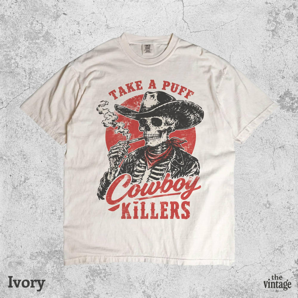 Cowboy Killers Shirt, Skeleton Cowboy Graphic Tee, Vintage Western Skull T-Shirt, Retro Grunge Oversized Tee, Edgy Cowboy Aesthetic Shirt