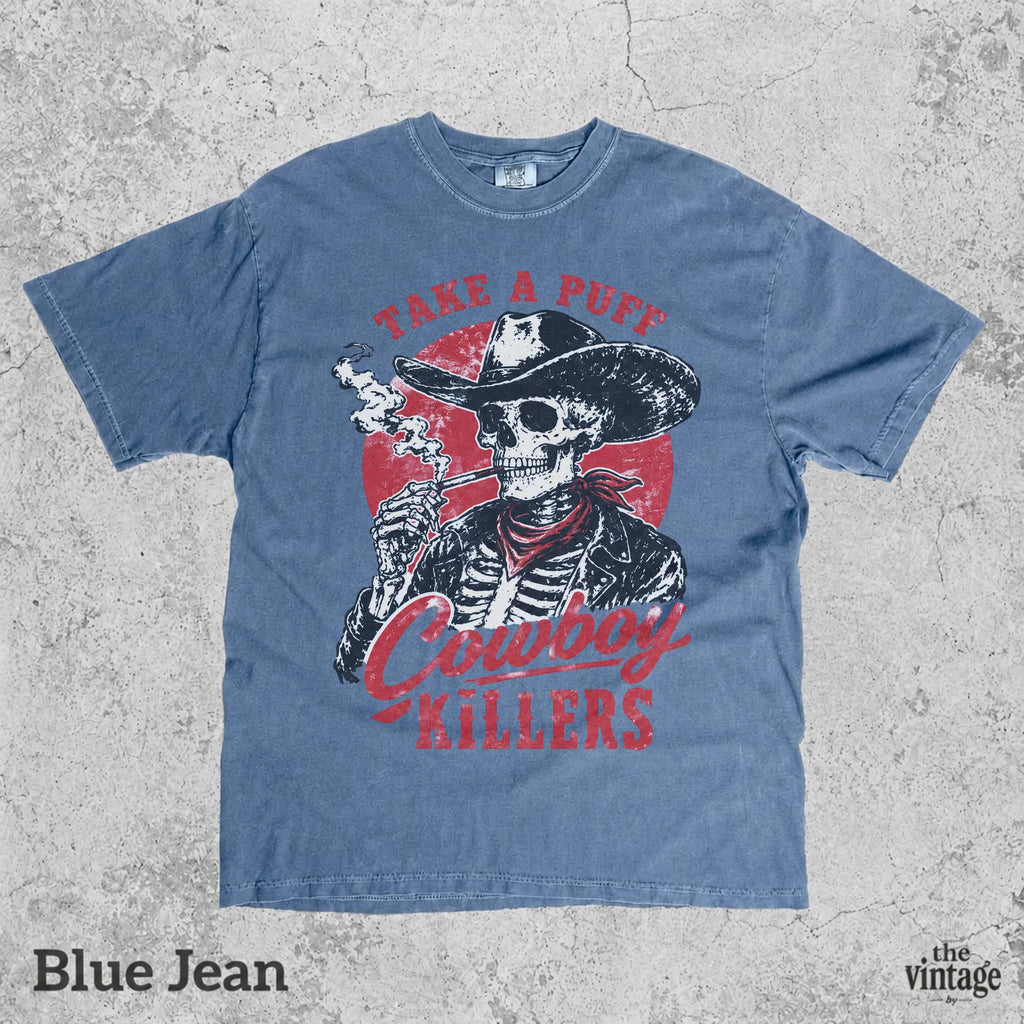 Cowboy Killers Shirt, Skeleton Cowboy Graphic Tee, Vintage Western Skull T-Shirt, Retro Grunge Oversized Tee, Edgy Cowboy Aesthetic Shirt