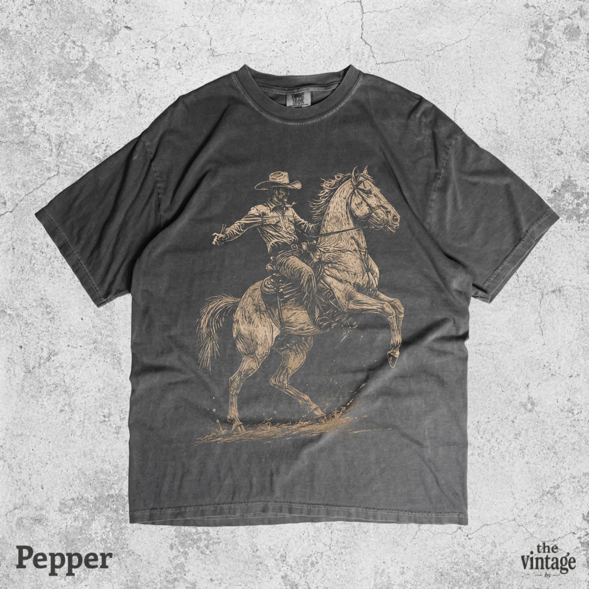 Vintage Retro Rodeo Graphic Tee, Comfort Colors Cowboy Shirt, Western Horse Rider T-Shirt, Vintage Country Western Tee, Old School Rodeo