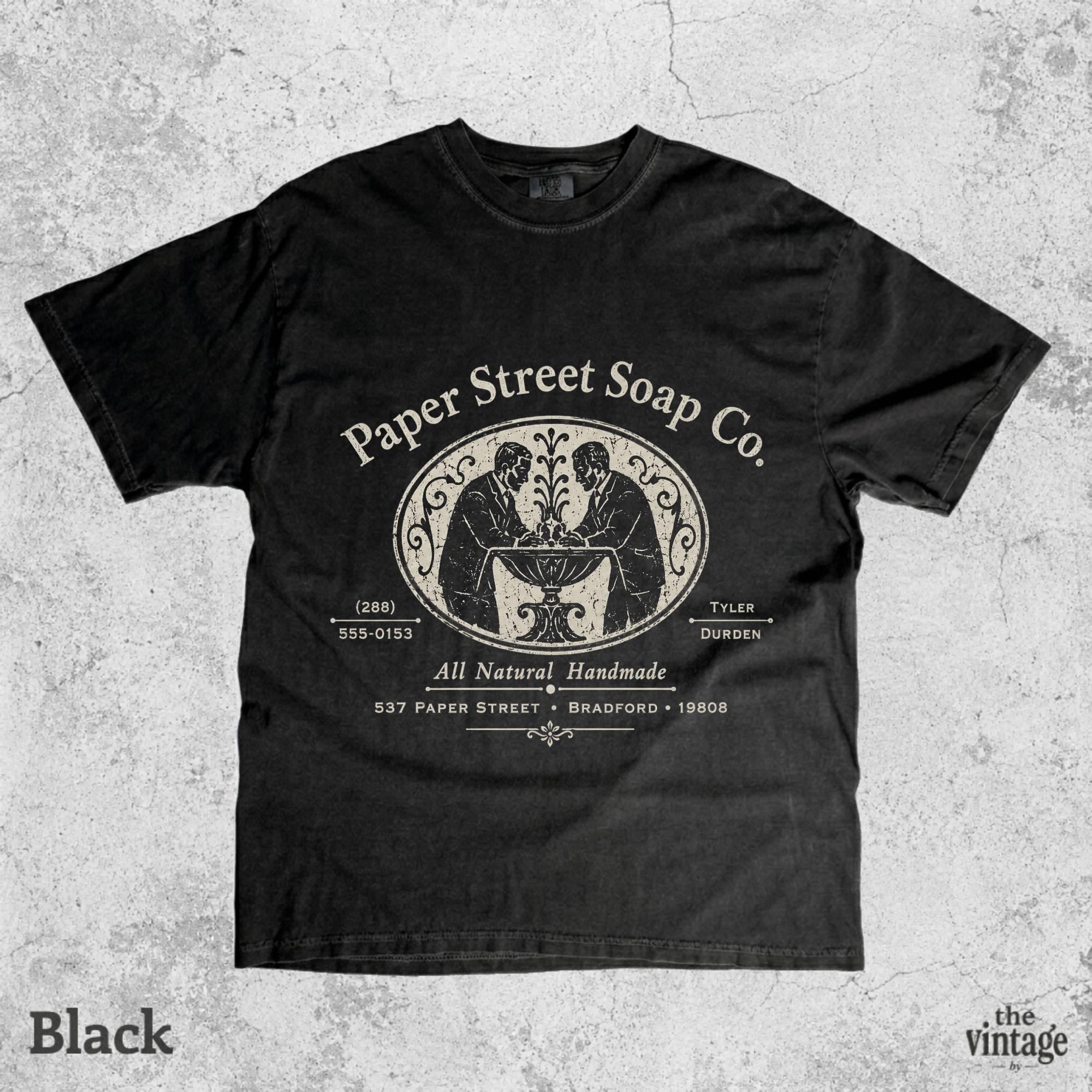 Retro Paper Street Soap Co Shirt, Vintage Fight Club Inspired Tee, Comfort Colors Graphic Shirt, Retro Movie Quote Tee, Old School Grunge Te