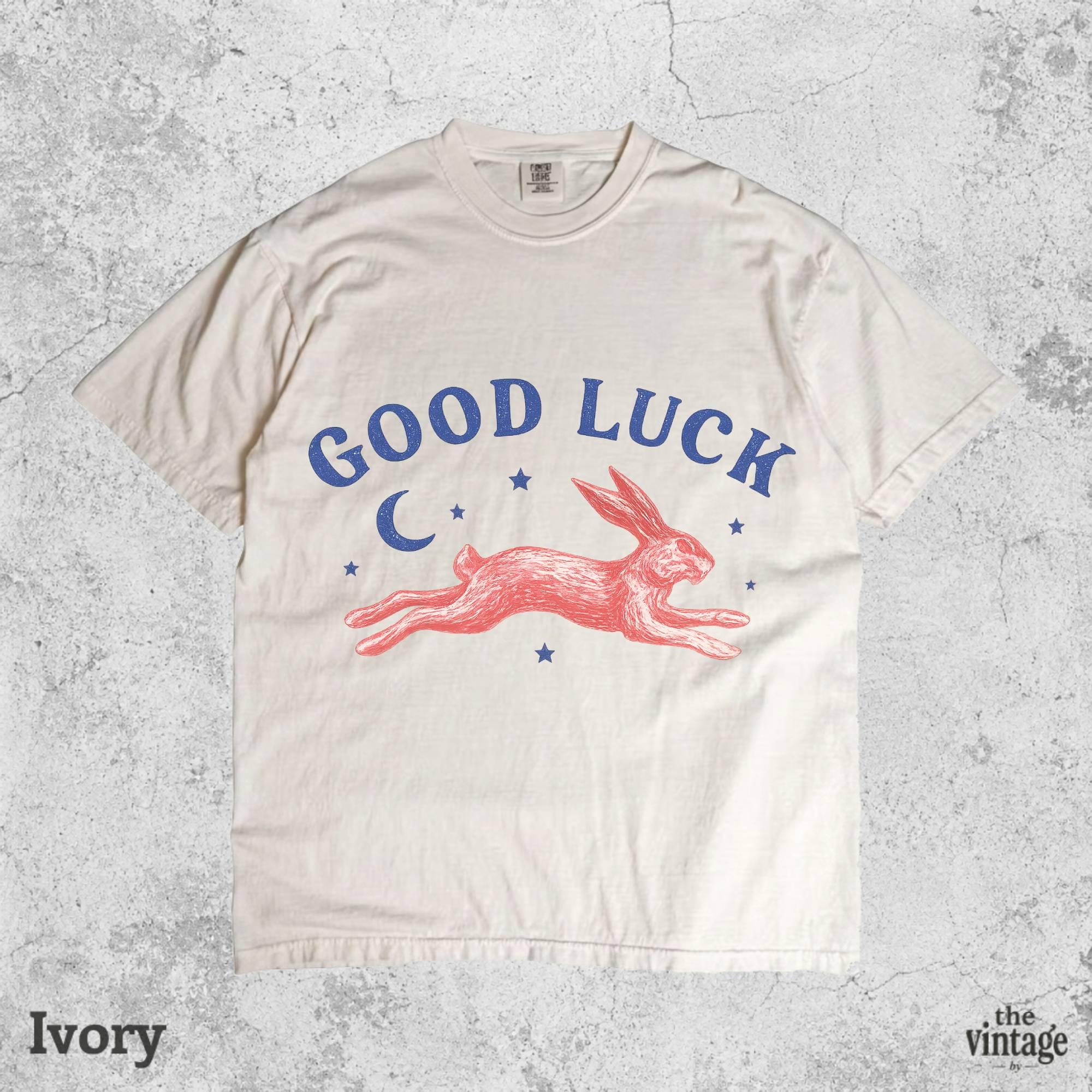 Good Luck Rabbit Shirt, Vintage Lucky Bunny Graphic Tee, Retro Western Aesthetic T-Shirt, Cute Cottagecore Bunny Tee, Lucky Charm Oversized
