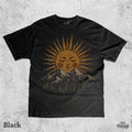 Vintage Boho Sun Graphic Tee, Celestial Mountain Shirt, Retro Sun Face T-Shirt, Mystic Nature Graphic Tee, Oversized Grunge Shirt