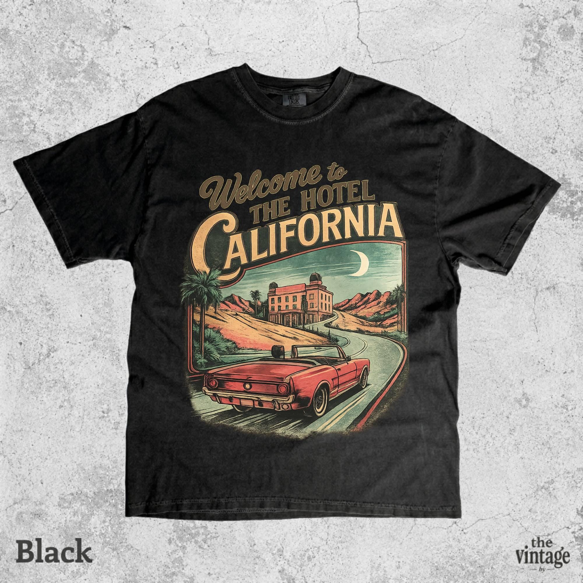 Welcome To The California Vintage Retro Comfort Colors Shirt, 70s Rock Band Inspired Tee, Classic Road Trip Graphic Shirt, Desert Sunset Tee