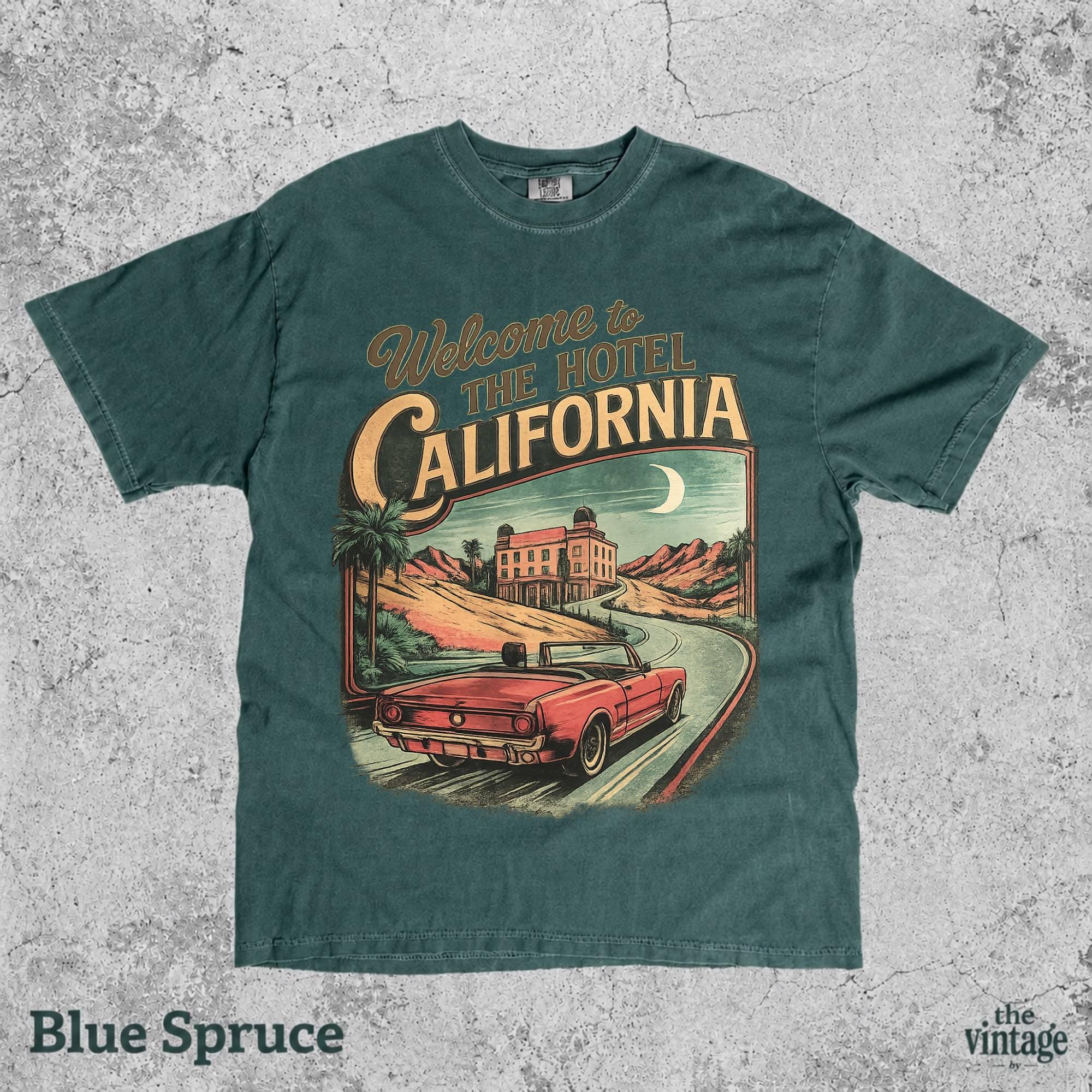 Welcome To The California Vintage Retro Comfort Colors Shirt, 70s Rock Band Inspired Tee, Classic Road Trip Graphic Shirt, Desert Sunset Tee