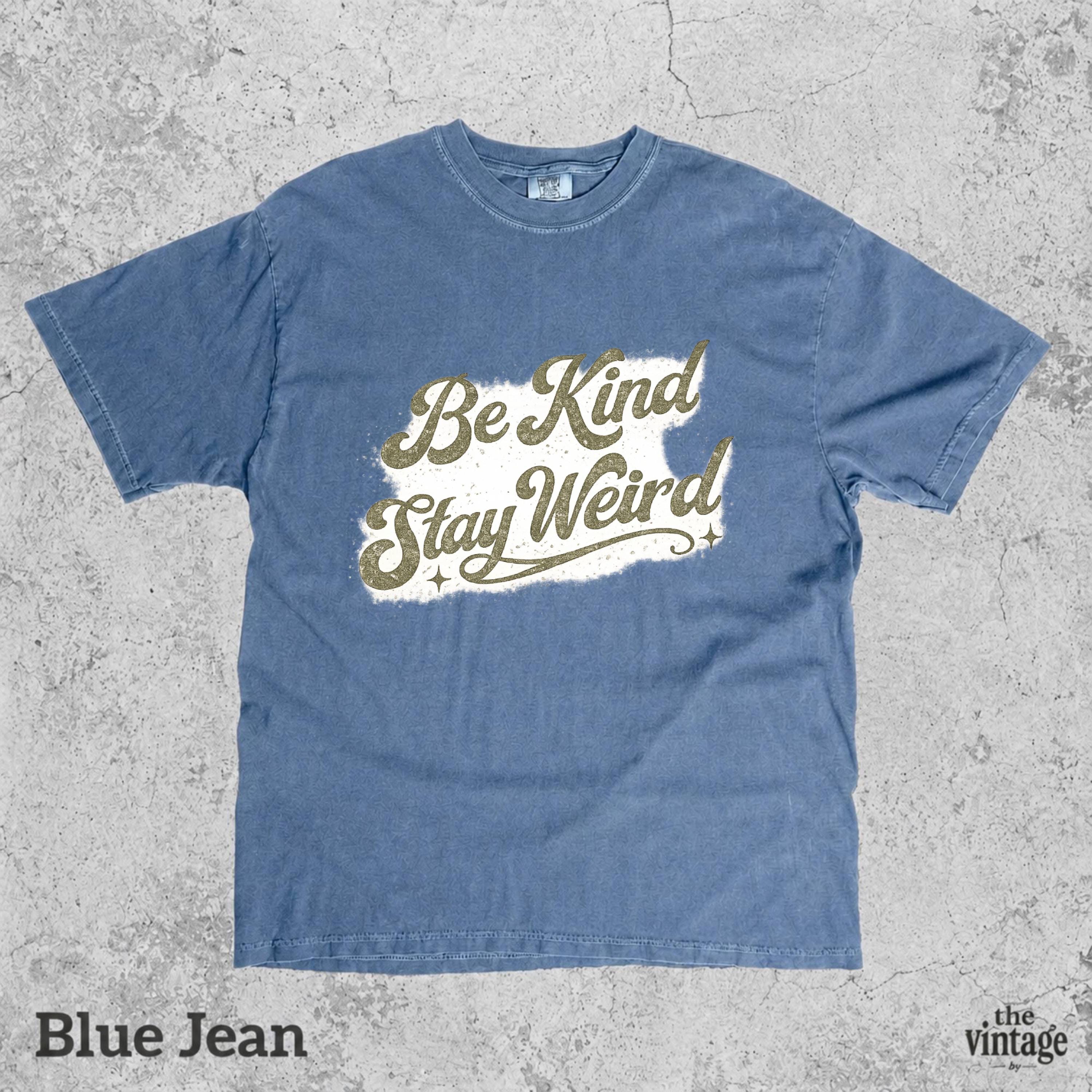Vintage Retro Be Kind Stay Weird Comfort Colors Shirt, Inspirational Quote Tee, Positive Mindset Graphic T Shirt, Boho Hippie, Oversized Tee