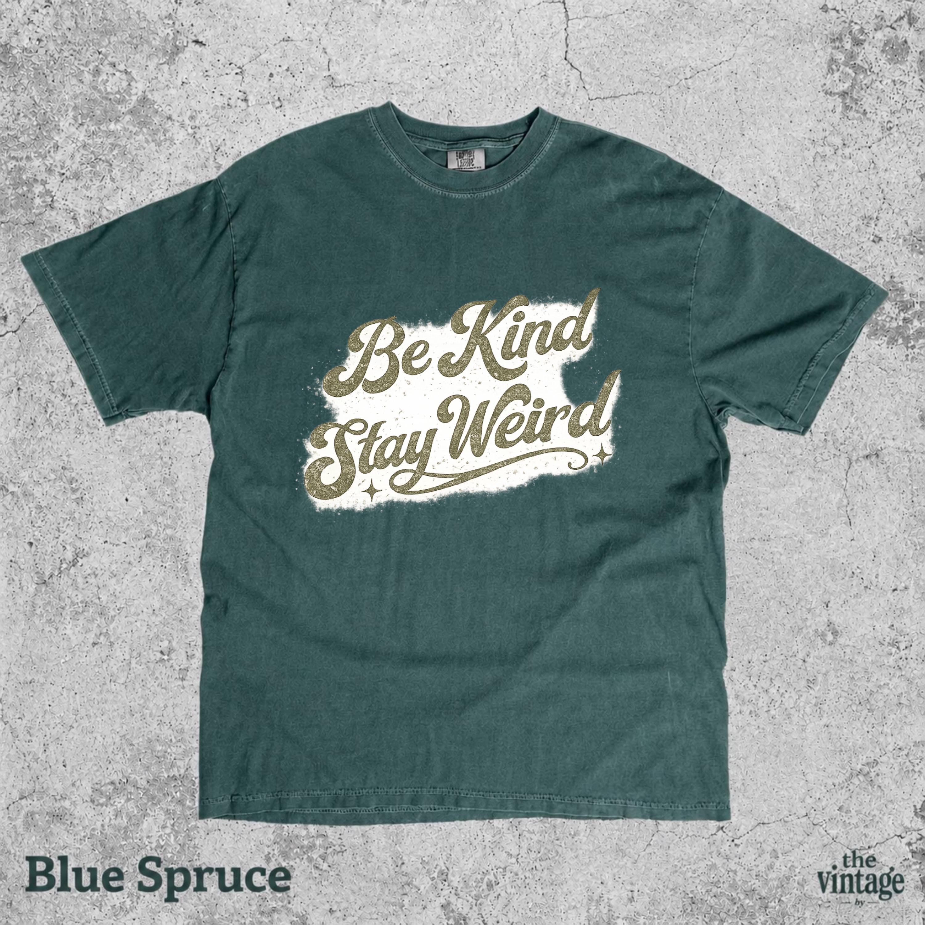 Vintage Retro Be Kind Stay Weird Comfort Colors Shirt, Inspirational Quote Tee, Positive Mindset Graphic T Shirt, Boho Hippie, Oversized Tee
