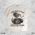 I Asked Myself If I m Okay Shirt, Vintage Skeleton Graphic Tee, Retro Funny Sarcastic Shirt, Dark Humor Shirt, Mental Health Humor Tee