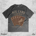 Ace Card Cowboy Shirt, Vintage Western Poker Tee, Country Cowgirl Graphic Shirt, Wild West Playing Cards T-Shirt, Retro Rodeo Gambler Tee
