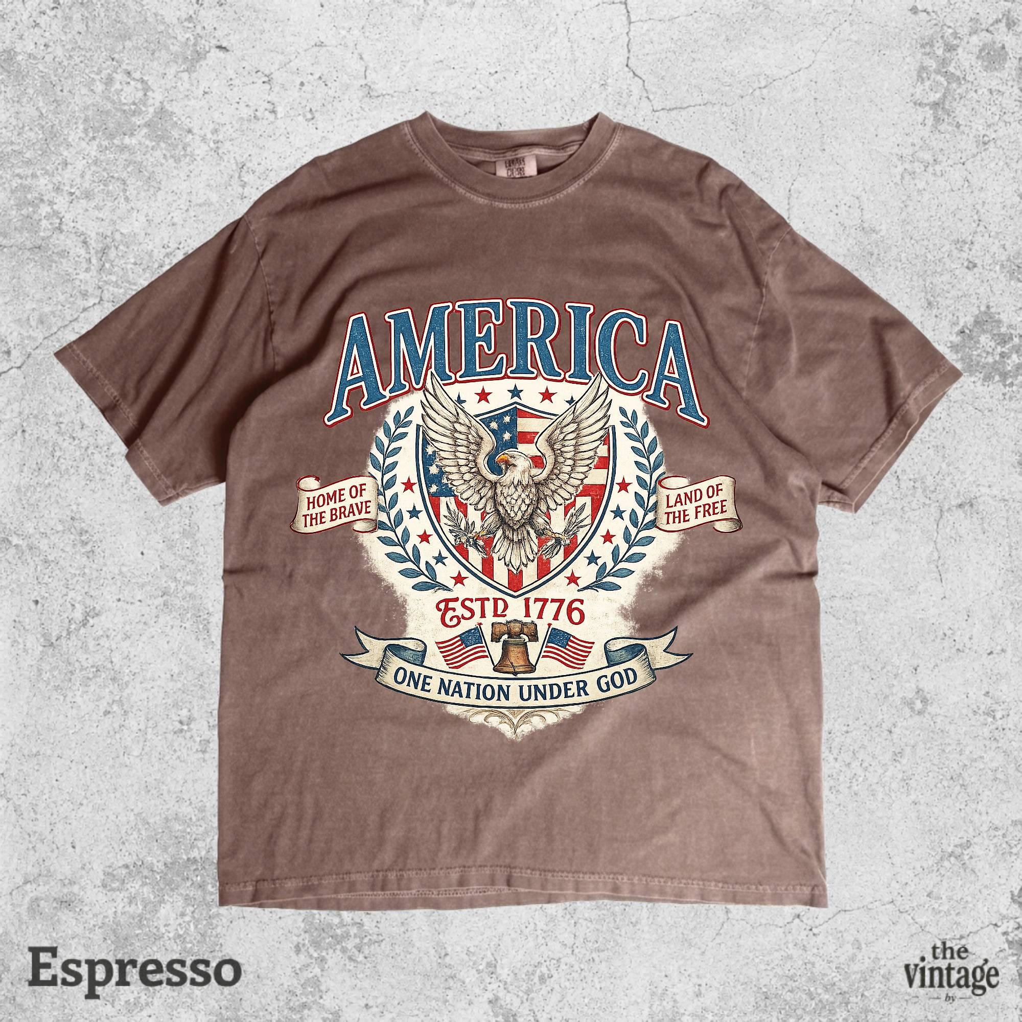 Vintage Retro Comfort Colors America Eagle Shirt, Patriotic USA Graphic Tee, Fourth of July Shirt, Independence Day Tee