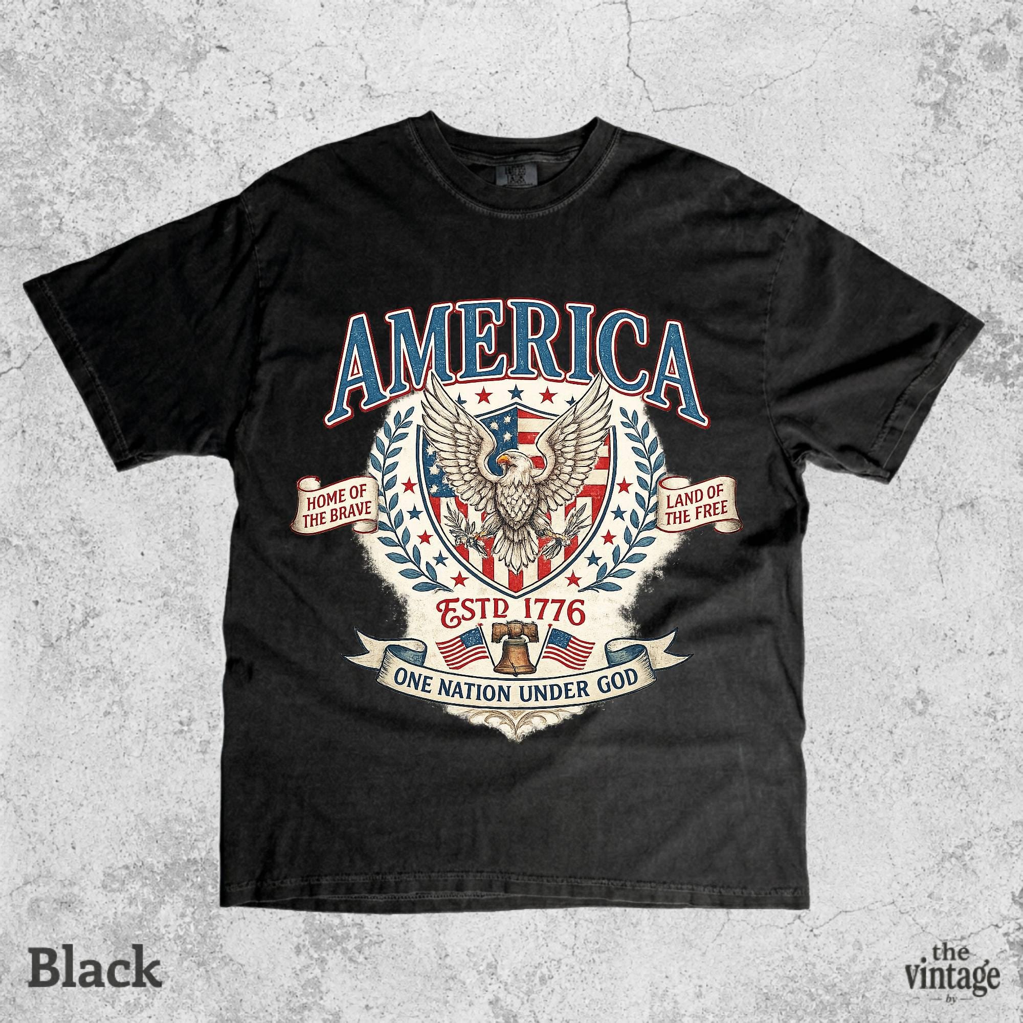 Vintage Retro Comfort Colors America Eagle Shirt, Patriotic USA Graphic Tee, Fourth of July Shirt, Independence Day Tee