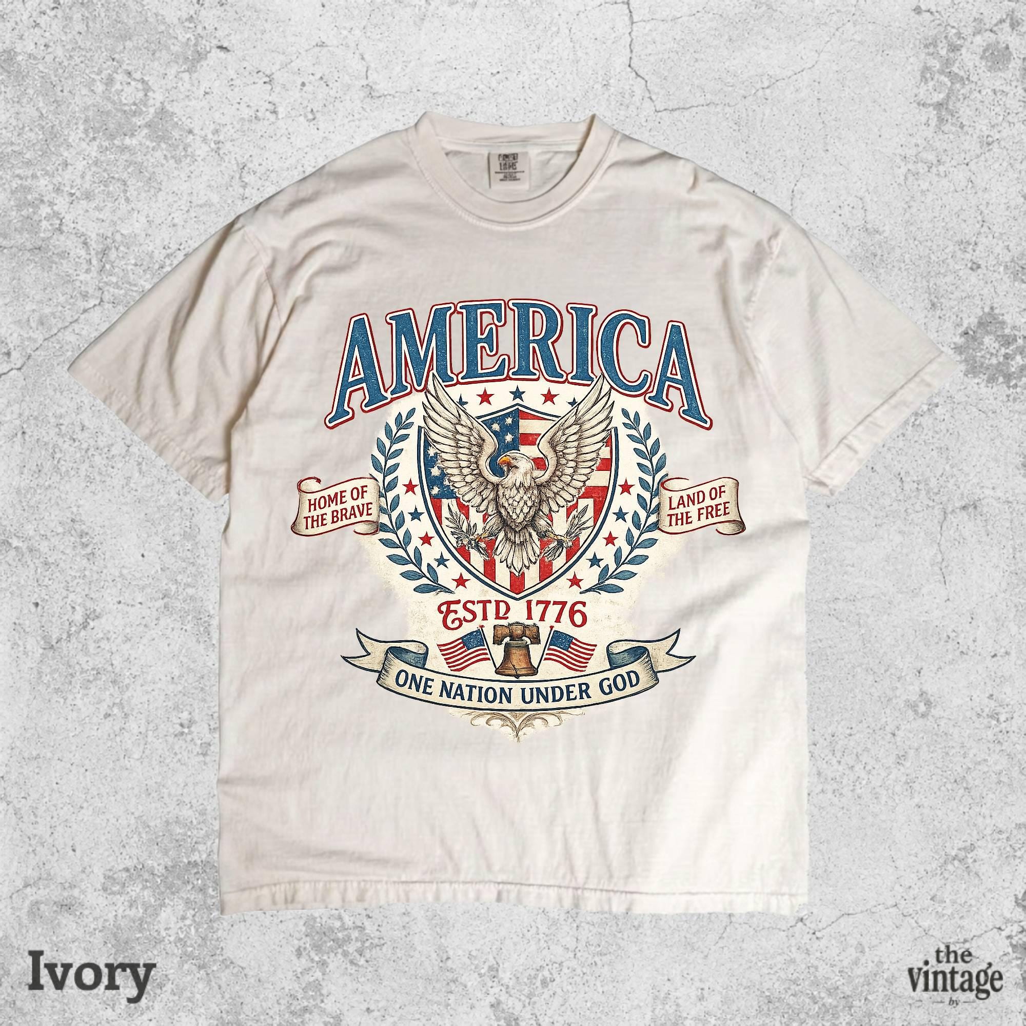 Vintage Retro Comfort Colors America Eagle Shirt, Patriotic USA Graphic Tee, Fourth of July Shirt, Independence Day Tee
