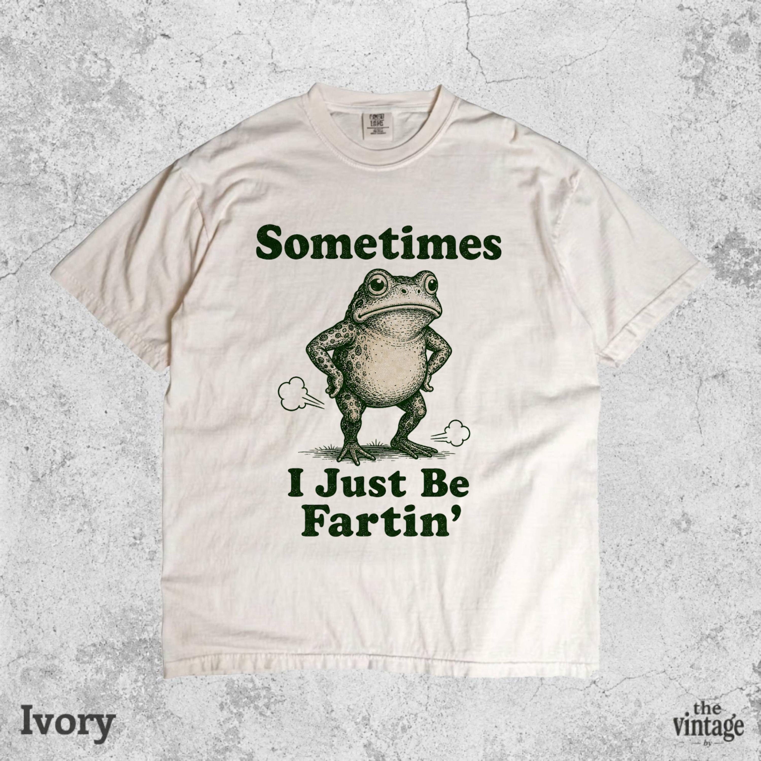 Vintage Retro Comfort Colors Sometimes I Just Be Fartin Shirt, Funny Frog Shirt, Meme Frog Tee, Funny Animal Shirt, Comfort Colors Frog Tee