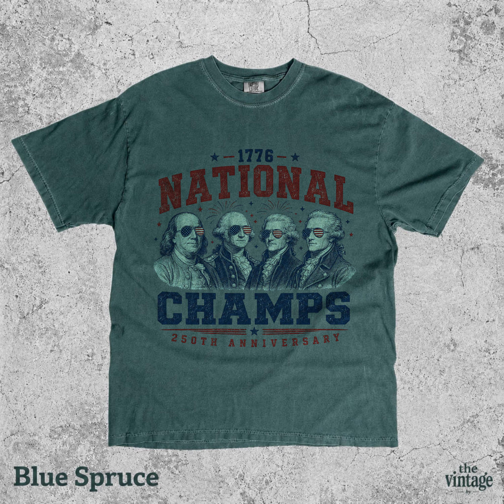 Vintage National Champs Shirt, 1776 National Champs Tee, Patriotic Founding Fathers Shirt, Funny America 250th Anniversary Shirt, Retro USA