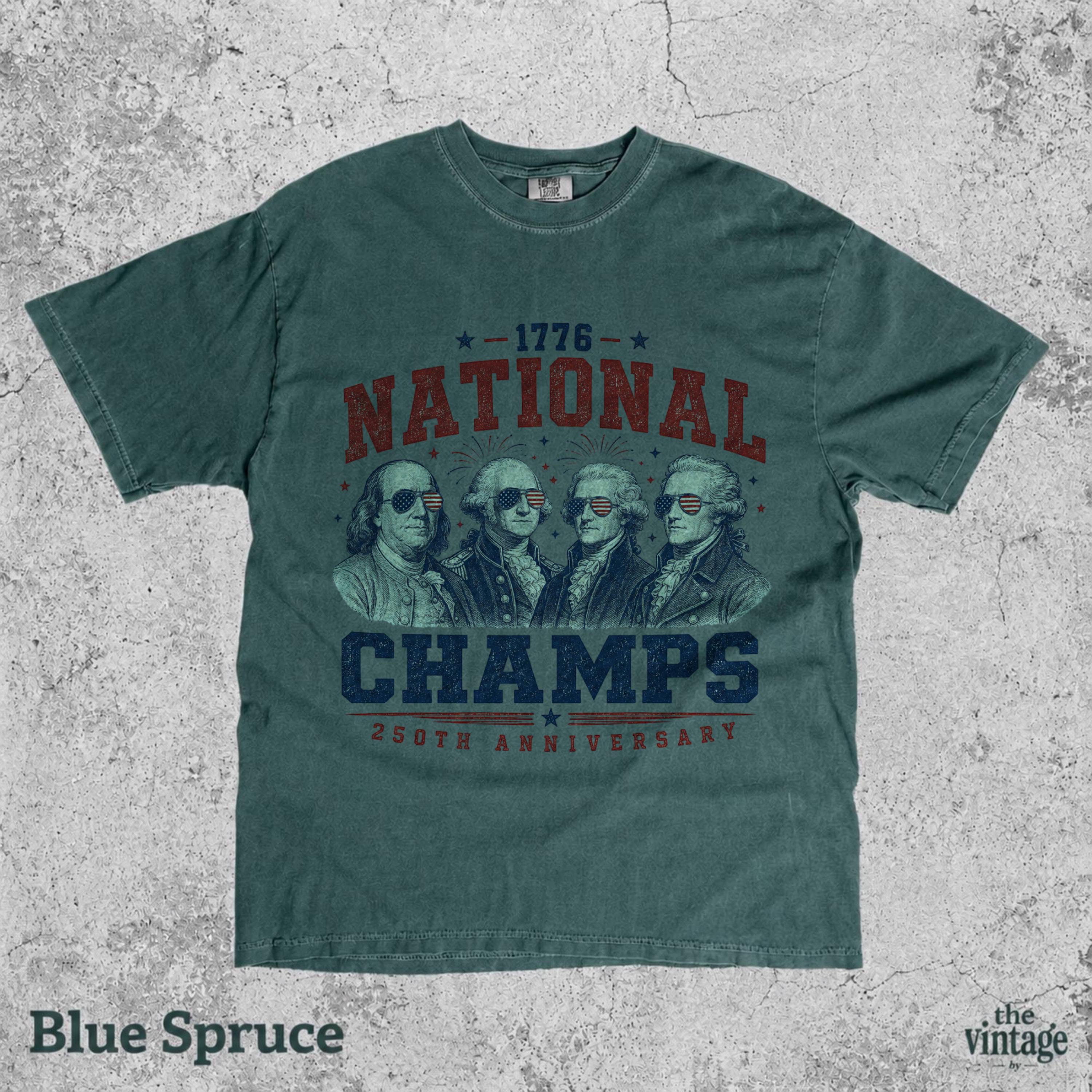 Vintage National Champs Shirt, 1776 National Champs Tee, Patriotic Founding Fathers Shirt, Funny America 250th Anniversary Shirt, Retro USA