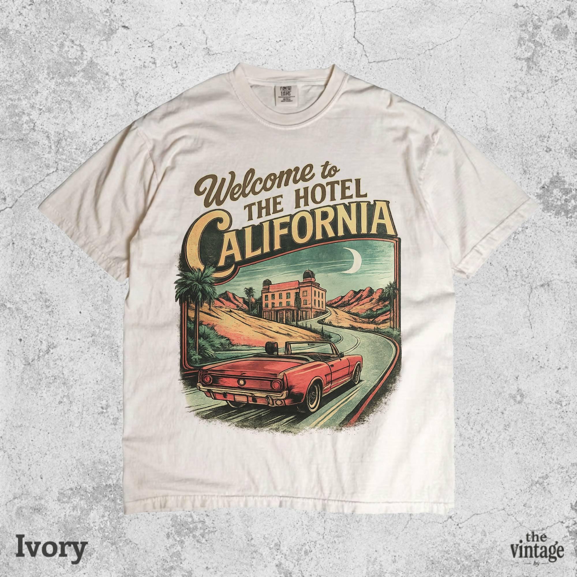 Welcome To The California Vintage Retro Comfort Colors Shirt, 70s Rock Band Inspired Tee, Classic Road Trip Graphic Shirt, Desert Sunset Tee