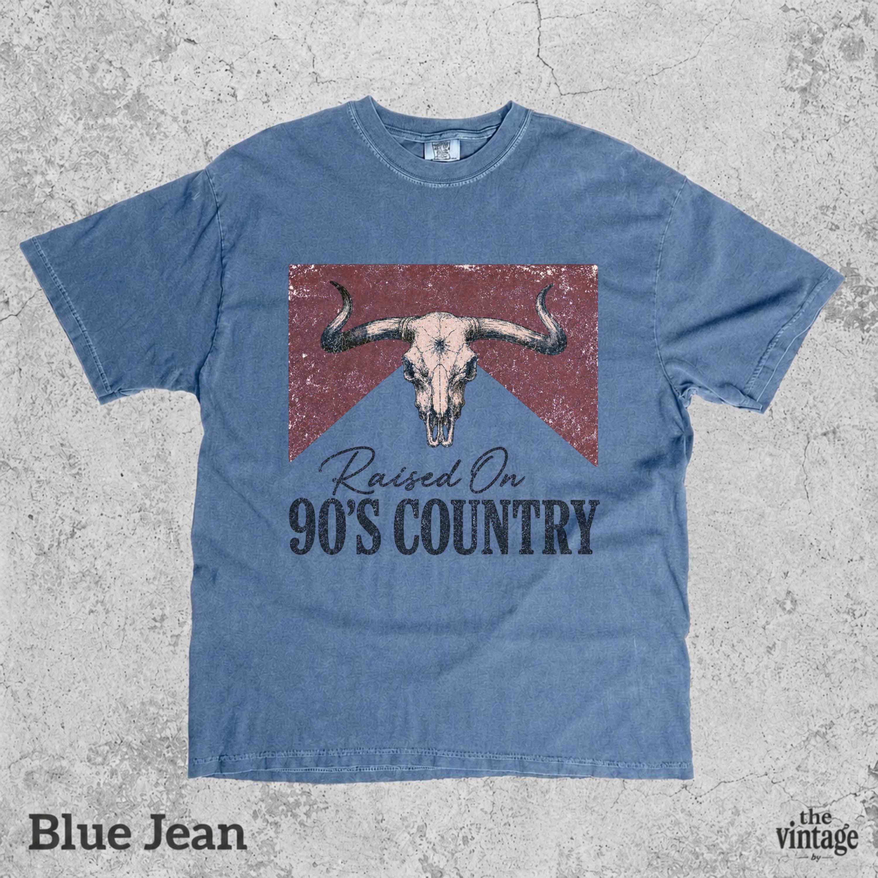 Vintage Retro Comfort Colors Raised On 90s Country Shirt, Western Cowgirl Tee, Southern Country Music Shirt, Rodeo Outfit Shirt, Cowboy Boot