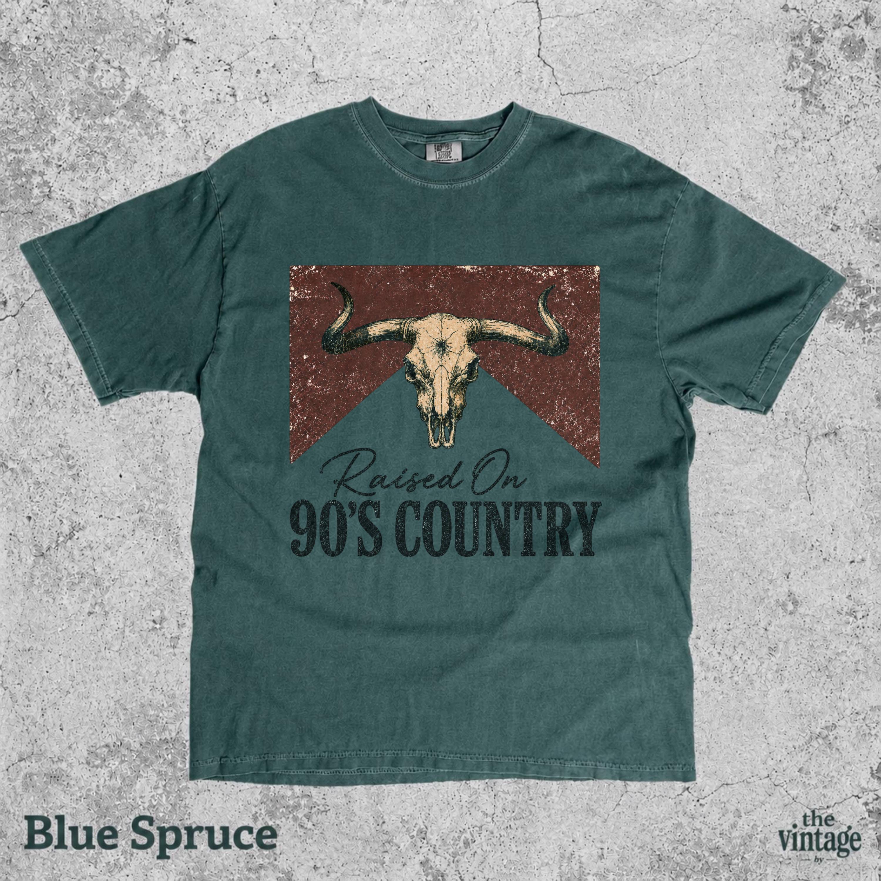 Vintage Retro Comfort Colors Raised On 90s Country Shirt, Western Cowgirl Tee, Southern Country Music Shirt, Rodeo Outfit Shirt, Cowboy Boot